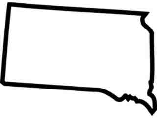  States_ South Dakota_ Outline Decal Proportional