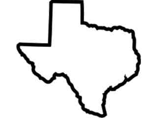  States_ Texas_ Outline Decal Proportional