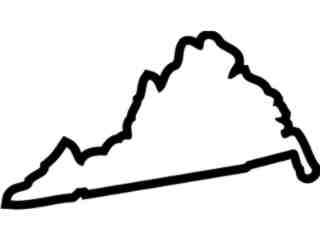  States_ Virginia_ Outline Decal Proportional