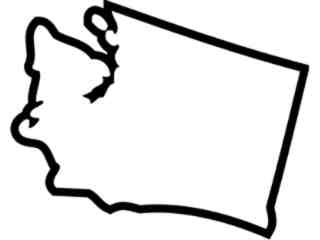  States_ Washington_ Outline Decal Proportional