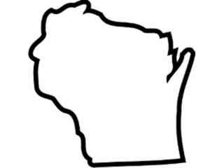  States_ Wisconsin_ Outline Decal Proportional