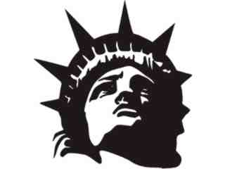  Statueof Liberty Head Decal Proportional