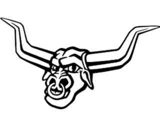  Steer Longhorn Nose Ring_ M B 1 Decal Proportional