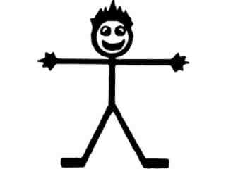  Stick Man Decal Proportional