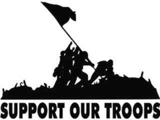  Support Our Troops V E T Decal Proportional