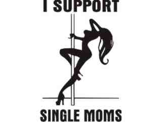  Support Single Moms Decal Proportional