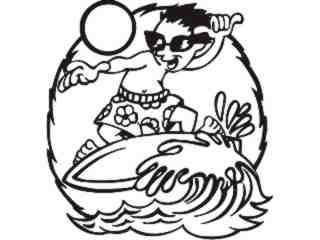  Surfer Decal Proportional