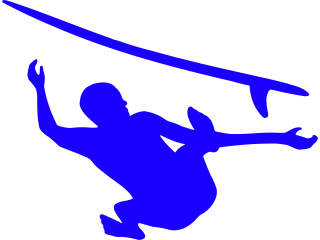  Surfer Wipe Out Decal Proportional