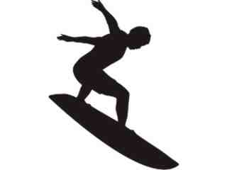  Surfing Down The Wave Decal Proportional