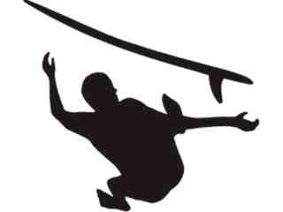  Surfing Lost Board Decal Proportional