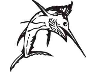  Sword Fish Decal Proportional