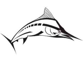  Sword Fish Marlin Sharp 2 Decal Proportional