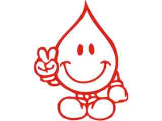  Tear Drop Peace Decal Proportional