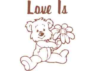  Teddy Bear Love Is Decal Proportional