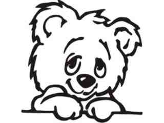  Teddy Cute Decal Proportional