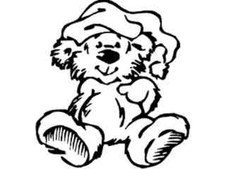  Teddy Cute Sit Decal Proportional