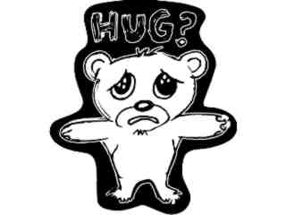  Teddy Hug Decal Proportional