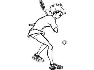  Tennis Girl 2_ M B 1 Decal Proportional