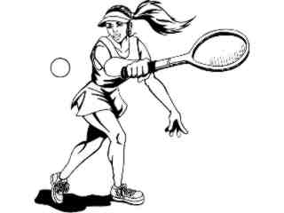  Tennis Girl_ M B 1 Decal Proportional