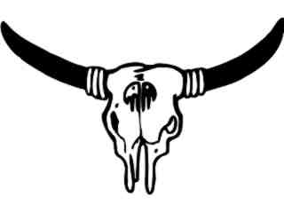  Texas Longhorn 2 Decal Proportional