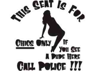  This Seat Women Only Decal Proportional