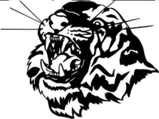  Tiger Head 2 Decal Proportional