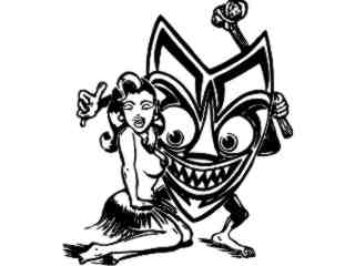  Tiki Kidnappeda Chic Decal Proportional