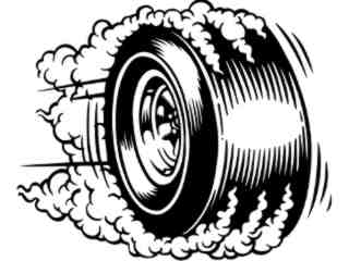  Tire Race Smokin Decal Proportional