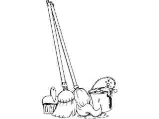  Trades Jobs_ Mop Broom Bucket M G_ P A 1 Decal Proportional