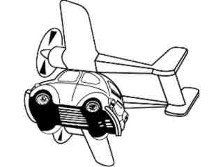  Transportation_ Flying V W Bug D R_ P A 1 Decal Proportional