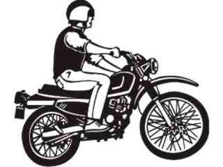  Transportation_ Motorbiker_ P A 1 Decal Proportional