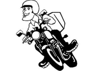  Transportation_ Motorcycle Rider D R_ P A 1 Decal Proportional