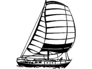  Transportation_ Sailboat 0 7_ P A 1 Decal Proportional