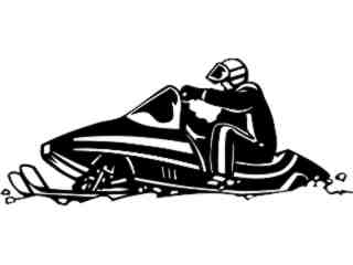  Transportation_ Snowmobile_ P A 1 Decal Proportional