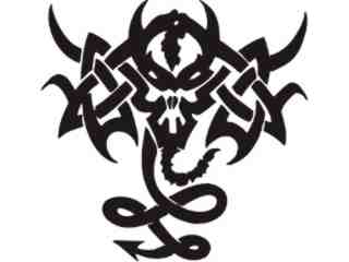  Tribal Devil Decal Proportional