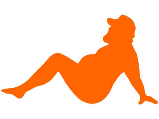  Trucker Sexy Mudflap Man Decal Proportional