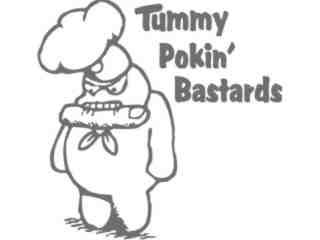  Tummy Pokin Bastards Decal Proportional