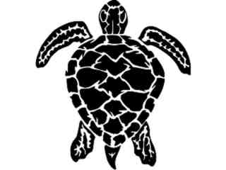  Turtle Sea Swim Decal Proportional