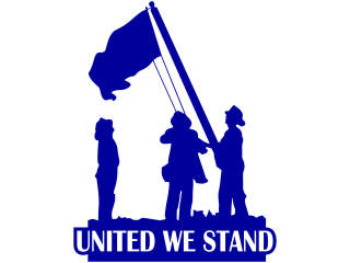  United We Stand Firemen Decal Proportional