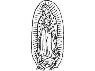  Virgin Mary Guadalupe 1 Decal Proportional