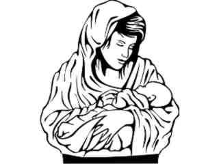  Virgin Mary Guadalupe 3 Decal Proportional