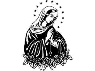  Virgin Mary Praying_ D T L Decal Proportional
