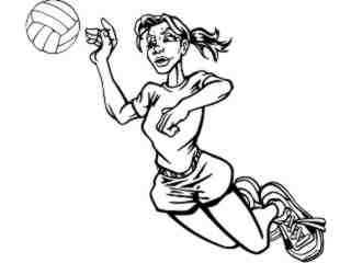  Volleyball Hit 2_ M B 1 Decal Proportional