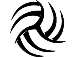  Volleyball Tribal Decal Proportional