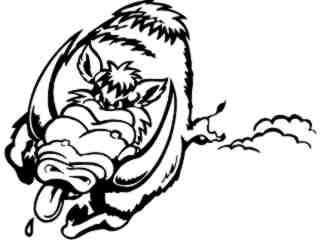  Wart Hog Running Decal Proportional