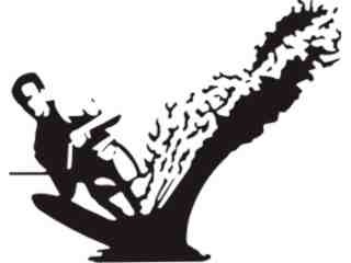 Water Skiier Decal Proportional