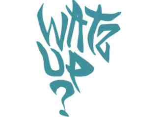  Watz Up Word Decal Proportional