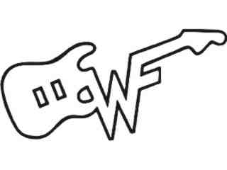  Weezer Guitar Decal Proportional