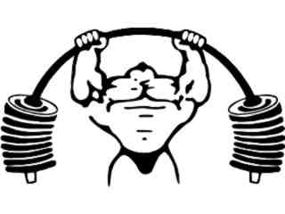  Weight Lifter Decal Proportional
