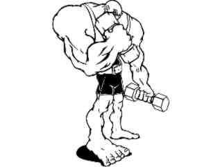 Weightlifter Bodybuilder 2_ M B 1 Decal Proportional